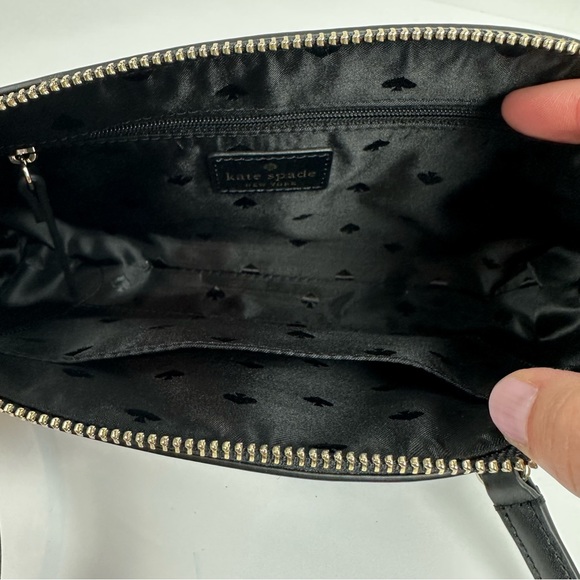 Kate Spade Black Leather Crossbody Purse with chain strap - Picture 8 of 9
